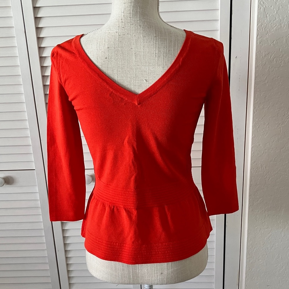Daniel Cremieux Orange Knit Women's Top size Small great‎ quality - Picture 5 of 6